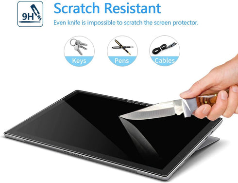 Megoo [2 pack Screen Protector for Surface Pro 7 Plus/Surface Pro 7, Ultra Clear/High Response/Tempered Glass, Compatible for Microsoft Surface Pr...